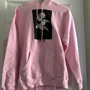 Pink and black woman’s hoodie